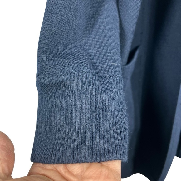 ATHLETA Chill Chaser Sweater Jacket Navy Heavy Knit with pockets Size Small - Picture 7 of 10